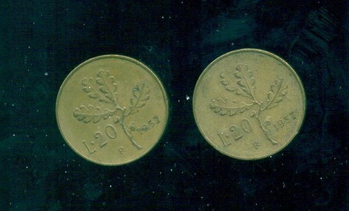 Due vecchie monete italiane - monete,