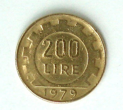Moneta italiana 200 lire - lire, r