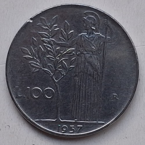 Rara moneta 100 lire - rara, 1957