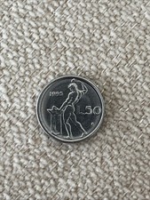 Moneta Da 50 lire 1995 Rara
