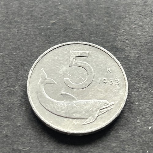 Moneta lire delfino 1953 - delfino,