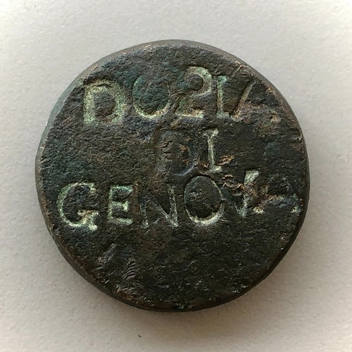 Moneta antica rara dupia - antica, di