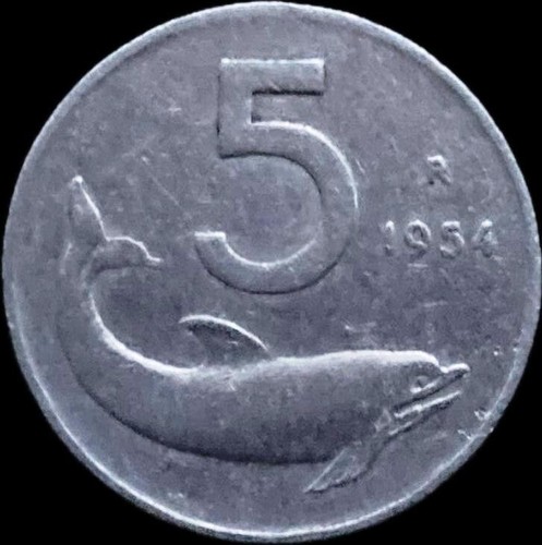 Moneta lire delfino - moneta,