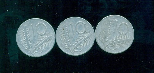 Tre vecchie monete italiane - tre, da