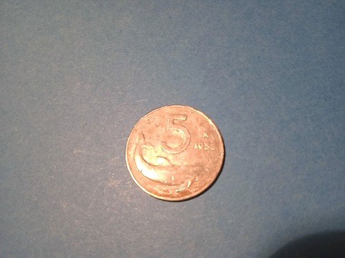 Moneta lire delfino del 1953 - moneta,